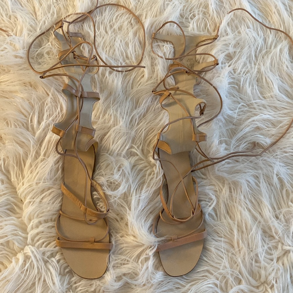 Zara Basic Collection Gladiators Leather High Str… - image 2